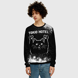 Свитшот мужской Tokio Hotel Rock Cat, цвет: 3D-черный — фото 2