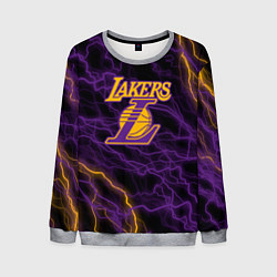 Мужской свитшот Лейкерс Lakers яркие молнии