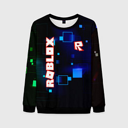 Свитшот мужской ROBLOX неоновые кубики, цвет: 3D-черный
