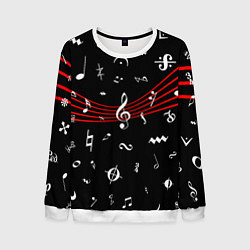 Мужской свитшот Нотные Знаки с Нотным Станом