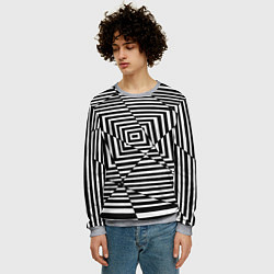 Свитшот мужской Broken Square, цвет: 3D-меланж — фото 2