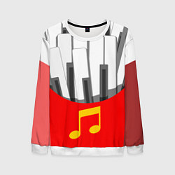 Мужской свитшот Клавиши фортепиано как картошка фри