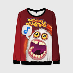 Свитшот мужской My singing monster, цвет: 3D-черный
