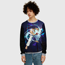 Свитшот мужской Рю-Street Fighter, цвет: 3D-меланж — фото 2