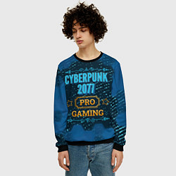 Свитшот мужской Игра Cyberpunk 2077: PRO Gaming, цвет: 3D-черный — фото 2