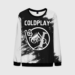 Свитшот мужской Coldplay КОТ Краска, цвет: 3D-черный