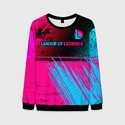 Свитшот мужской League of Legends Neon Gradient, цвет: 3D-черный