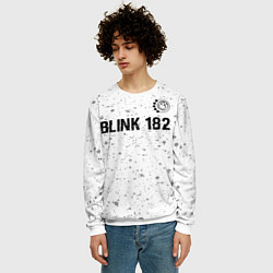 Свитшот мужской Blink 182 Glitch на светлом фоне, цвет: 3D-белый — фото 2