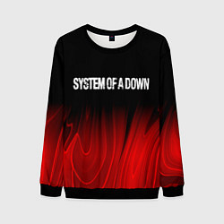 Свитшот мужской System of a Down Red Plasma, цвет: 3D-черный