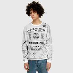 Свитшот мужской Sporting Football Club Number 1 Legendary, цвет: 3D-белый — фото 2