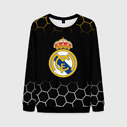 Свитшот мужской Real madrid соты, цвет: 3D-черный