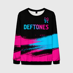 Свитшот мужской Deftones Neon Gradient, цвет: 3D-черный