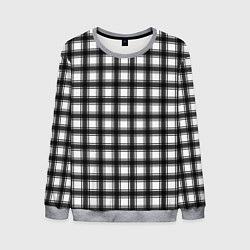Мужской свитшот Black and white trendy checkered pattern