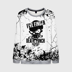 Свитшот мужской Five Finger Death Punch - мелкие трещины, цвет: 3D-меланж