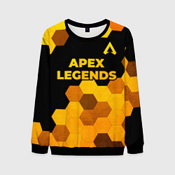 Свитшот мужской Apex Legends - gold gradient: символ сверху, цвет: 3D-черный