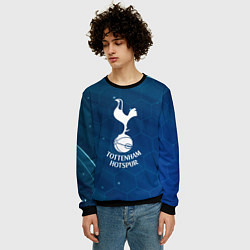 Свитшот мужской Tottenham hotspur Соты абстракция, цвет: 3D-черный — фото 2