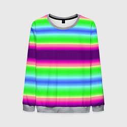 Свитшот мужской Яркие разноцветные размытые полосы, цвет: 3D-меланж