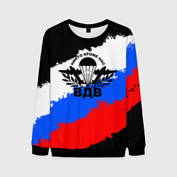 Свитшот мужской ВДВ - герб и триколор, цвет: 3D-черный
