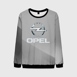 Свитшот мужской Opel - серая абстракция, цвет: 3D-черный