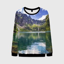Мужской свитшот Прозрачное горное озеро