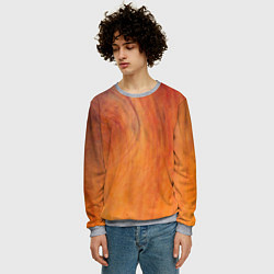 Свитшот мужской Огненно-оранжевая поверхность, цвет: 3D-меланж — фото 2