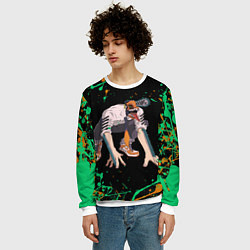 Свитшот мужской Дэндзи на корточках, цвет: 3D-белый — фото 2