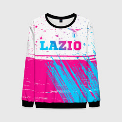 Мужской свитшот Lazio neon gradient style: символ сверху