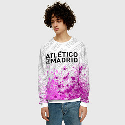 Свитшот мужской Atletico Madrid pro football: символ сверху, цвет: 3D-белый — фото 2