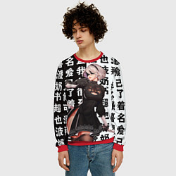 Свитшот мужской 2B с катаной Nier Automata, цвет: 3D-красный — фото 2