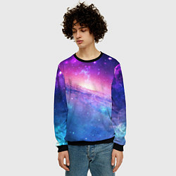 Свитшот мужской Космическая воронка, цвет: 3D-черный — фото 2