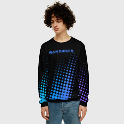 Свитшот мужской Iron Maiden - neon, цвет: 3D-черный — фото 2