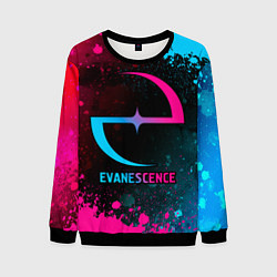 Свитшот мужской Evanescence - neon gradient, цвет: 3D-черный