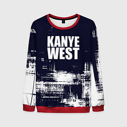 Свитшот мужской Kanye west - краска, цвет: 3D-красный