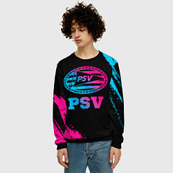 Свитшот мужской PSV - neon gradient, цвет: 3D-черный — фото 2