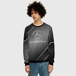 Свитшот мужской Mercedes Карбон, цвет: 3D-черный — фото 2