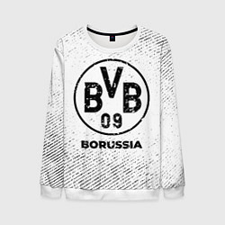 Свитшот мужской Borussia с потертостями на светлом фоне, цвет: 3D-белый