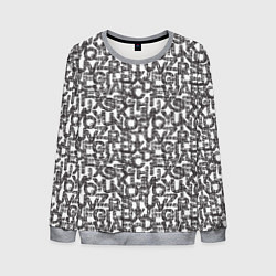 Свитшот мужской Алфавит гранж, цвет: 3D-меланж