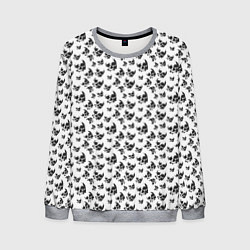 Свитшот мужской Череп без челюсти, цвет: 3D-меланж