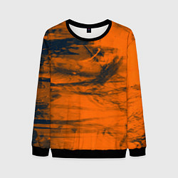 Свитшот мужской Абстрактная оранжевая поверхность и чёрные тени, цвет: 3D-черный