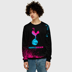Свитшот мужской Tottenham - neon gradient, цвет: 3D-черный — фото 2