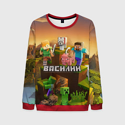 Свитшот мужской Василий Minecraft, цвет: 3D-красный