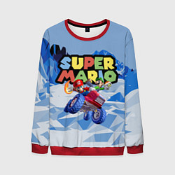Свитшот мужской Марио и Луиджи гонщики - Super Mario, цвет: 3D-красный