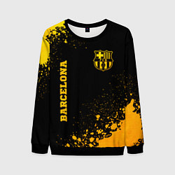 Свитшот мужской Barcelona - gold gradient: надпись, символ, цвет: 3D-черный