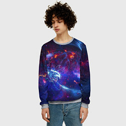 Свитшот мужской Абстрактное космическое пространство, цвет: 3D-меланж — фото 2
