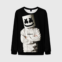 Свитшот мужской Marshmello на чёрном фоне, цвет: 3D-черный