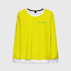 Свитшот мужской Киберпанк - Лого Дэвида, цвет: 3D-белый