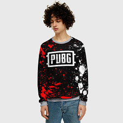 Свитшот мужской PUBG white grunge, цвет: 3D-меланж — фото 2