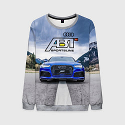 Свитшот мужской Audi ABT - sportsline на трассе, цвет: 3D-меланж