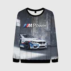 Свитшот мужской BMW M4 GT4 - racing team - motorsport, цвет: 3D-черный