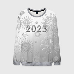 Мужской свитшот Новый год 2023 в снежинках